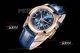 swiss replica Patek Philippe Complications Annual Calendar 5905 blue dial rose gold watch (2)_th.jpg
